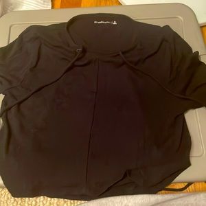 Black Abercrombie XL long sleeve shirt with ties